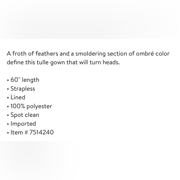 Mac Duggal Feather Ombré Tulle Gown - Picture 4 of 7